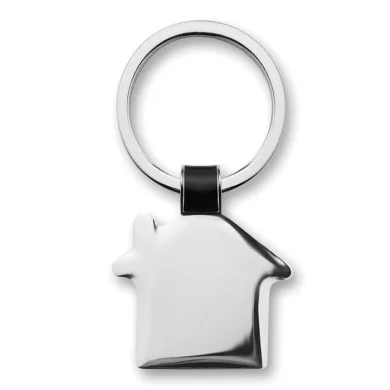 HOUSY Portachiavi Casa in Metallo Nickel Lucido 3,7x3 cm 19g