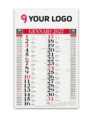 Calendario Olandese Classic 2027 29x47cm carta patinata 12 mesi