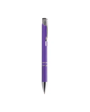 Penna a sfera Vivid nero, plastica colorata, clip metallo cromato