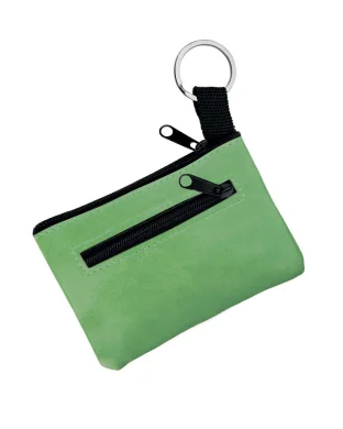 Portachiavi portamonete Function con zip frontale, anello, nero