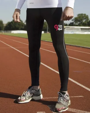 SPIRO Bodyfit Leggings Uomo 200g Traspiranti Tasche Riflettenti