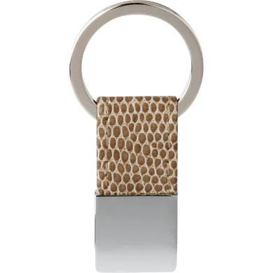 Portachiavi Elegante in Metallo e Ecopelle PU