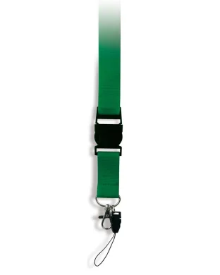 Porta badge poliestere con fibbia plastica e moschettone