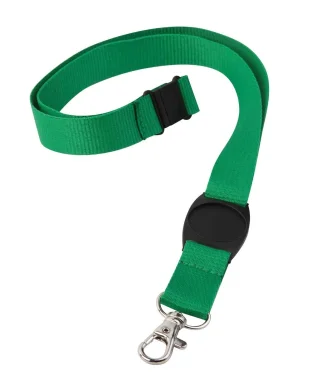Lanyard in poliestere con moschettone metallico robusto