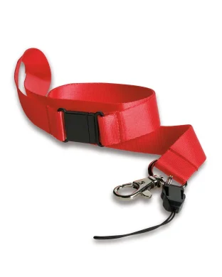 Porta badge nylon con moschettone e sgancio sicuro