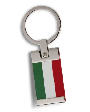 Portachiavi Italia in Metallo e PVC con Astuccio Elegante