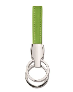 Portachiavi in pelle duo anello, personalizzabile