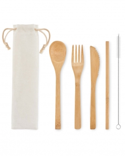 Set di posate in bamboo Setstraw