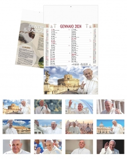 Calendario Papa Francesco Trimestrale 12 fogli