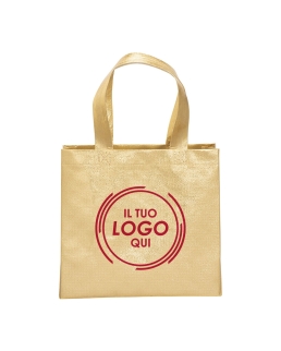 Mini shopper in TNT laminato metallizzata