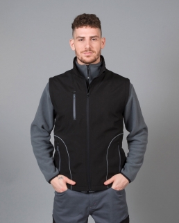 Gilet Ortisei soft shell con dettagli rifrangenti