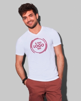 T-shirt Clive con scollo a V Elasticizzata