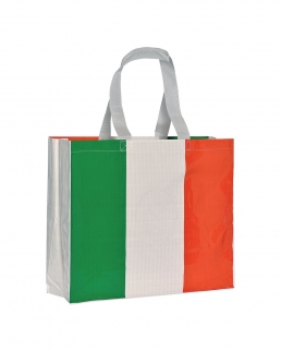 Shopper in polipropilene laminato con manici a nastro