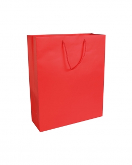 Shopper con soffietto in carta laminata