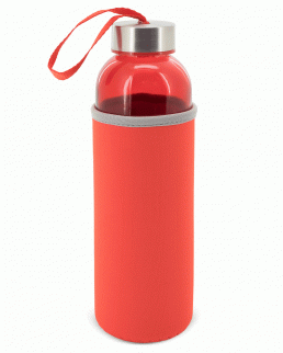 Bottiglia in vetro con custodia in neoprene e cordino 500 ml