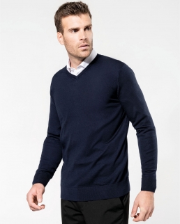 Pullover uomo Merino con scollo a V