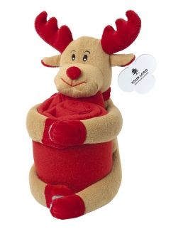 Peluche Cervo con coperta in pile