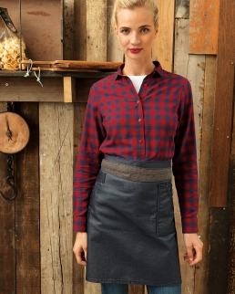 Division Waxed Look Denim Waist Apron (Donna)