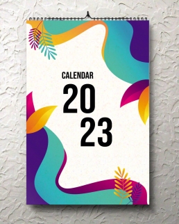 Calendario da parete con spirale 13 Fogli cm 29.7x42