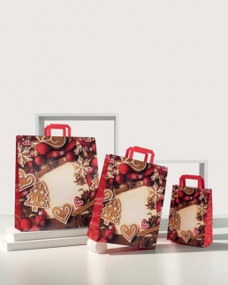 Shopper Sweet Cristmas 22 Kraft Bianco