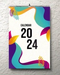 Calendario da parete con spirale 9 Fogli cm 21x29,7