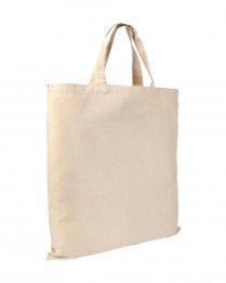 Shopper Naturale in Cotone medio manici corti