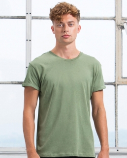 T-shirt uomo Roll Sleeve Cotone organico