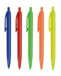 Penna a scatto in plastica colori fluo