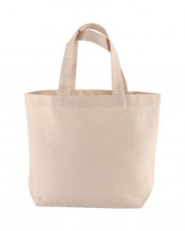 Shopper in cotone con soffietto da 120 gr