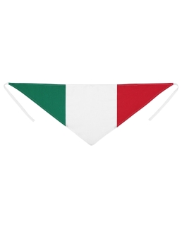 Bandana triangolare in cotone con tricolore italiano