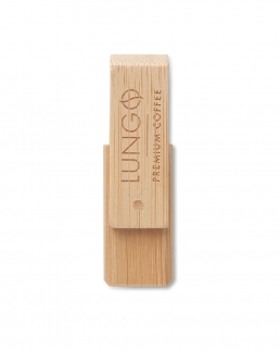 USB girevole in bamboo 8 Gb