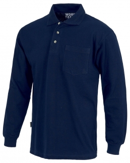 Polo maniche lunghe 100% cotone con taschino