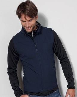 Gilet uomo softshell a due strati