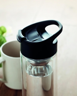 Bottiglia 380 ml in vetro borosilicato doppio strato