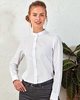 Camicia da donna con colletto alla coreana