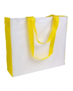 Shopper con manici e soffietto colorati