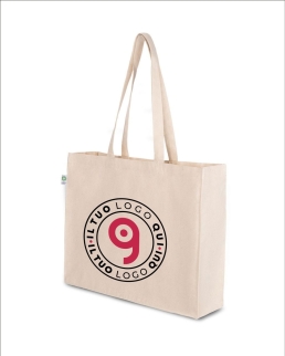 Borsa shopping in cotone canvas organico