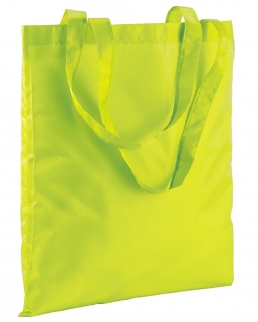 Shopper fluo in poliestere con manici lunghi