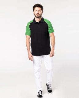 Polo piqué manica corta Baseball