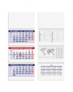 Calendario Trittico a tre spirali