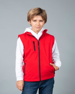 Gilet in soft shell a due strati impermeabile Tarvisio Boy