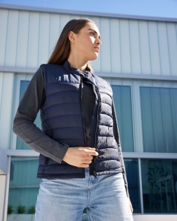 Gilet imbottito da donna in poliestere riciclato