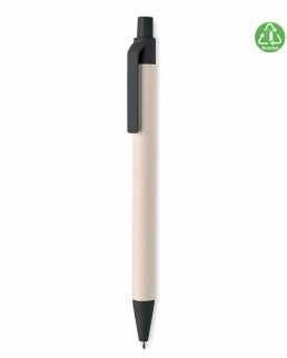Penna a sfera a pulsante con fusto in cartone riciclato Mito pen