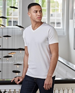 T-shirt uomo scollo a V Stretch