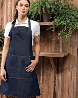 Jeans Stitch Denim Bib Apron