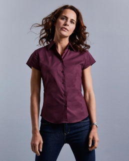 Camicia donna maniche corte stretch