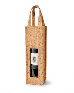 Borsa per bottiglia in sughero 10 x 33 x 10 cm