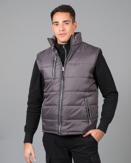 Gilet in nylon lucido impermeabile
