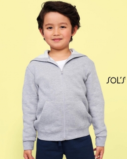 Felpa bambino full zip con cappuccio