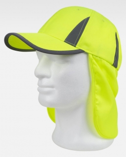 Cappello alta visibilità protezione nuca
